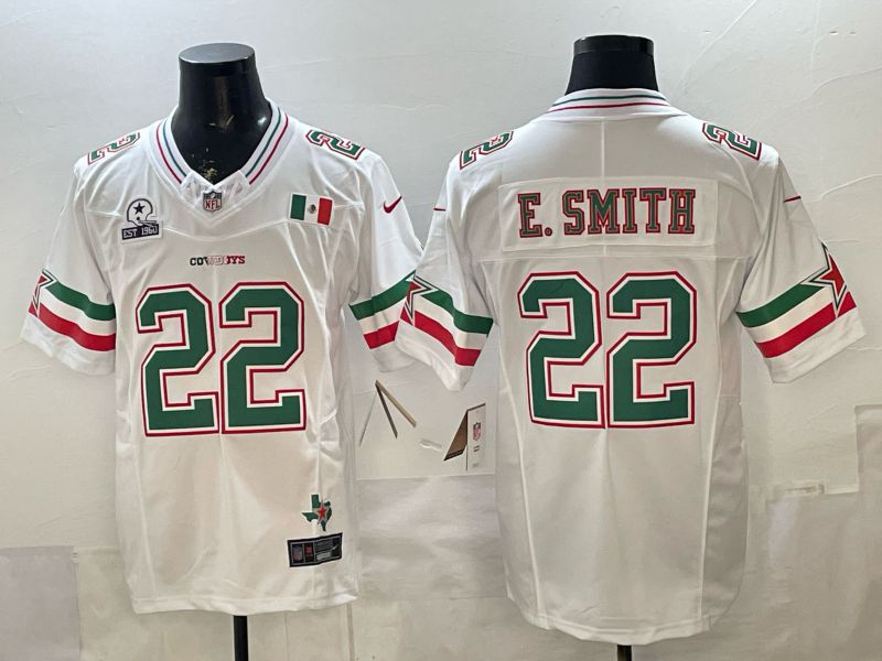 Men Dallas Cowboys #22 E.Smith White 3th generations 2026 Nike Limited NFL Jersey style 112->dallas cowboys->NFL Jersey